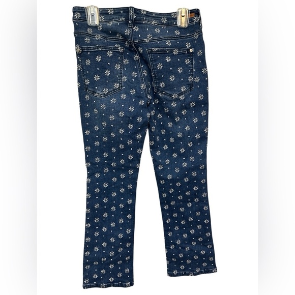 Pilcro Anthropologie Embroidered High-Rise Bootcut Denim Jeans Size 27 - Picture 6 of 7